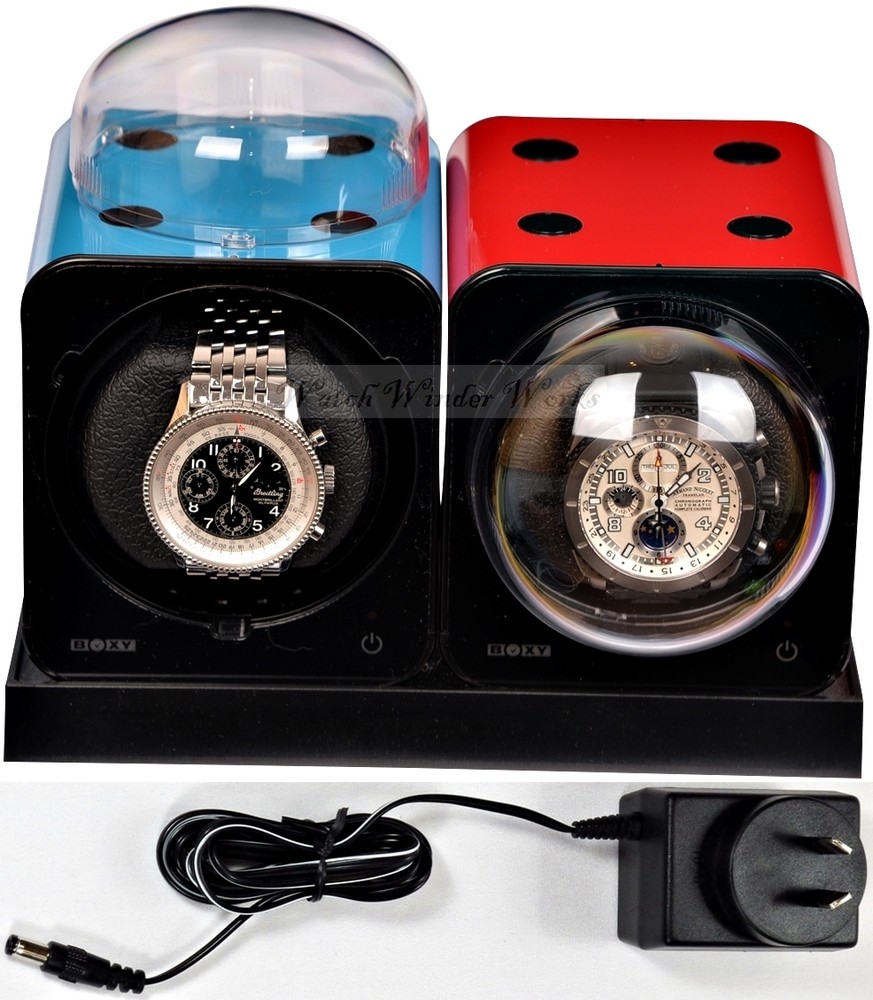 Fancy Brick Dual Automatic Watch Winder system-model: 2FB-E2-CLRS,expand to 6x