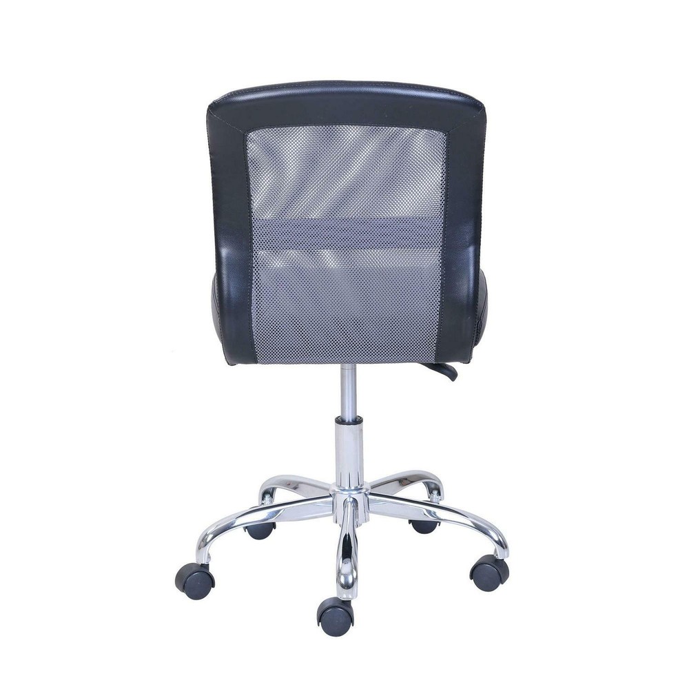 Vinyl Mesh Task Office Desk Chair Computer Gaming Working Adjustable Seat Black