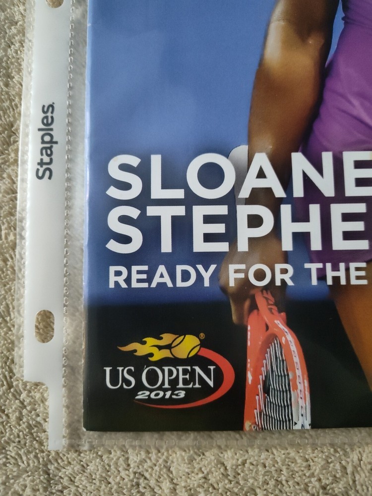 RARE TENNIS ( U.S. OPEN DAILY PROGRAM ) AUGUST 30th 2013/ SLOANE STEPHENS