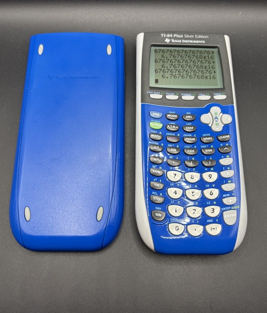 Texas Instruments TI-84 Plus Silver Edition Blue Graph EUC