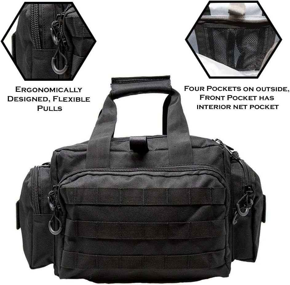 Exos Tactical Range Bag - Medium Size Range Bag for Shooting - Gun Case for Hand