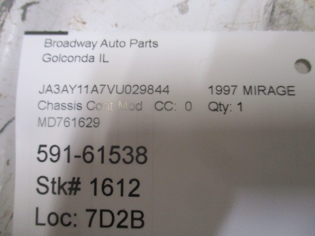 1997 Mirage Transmission Control Module MD761629