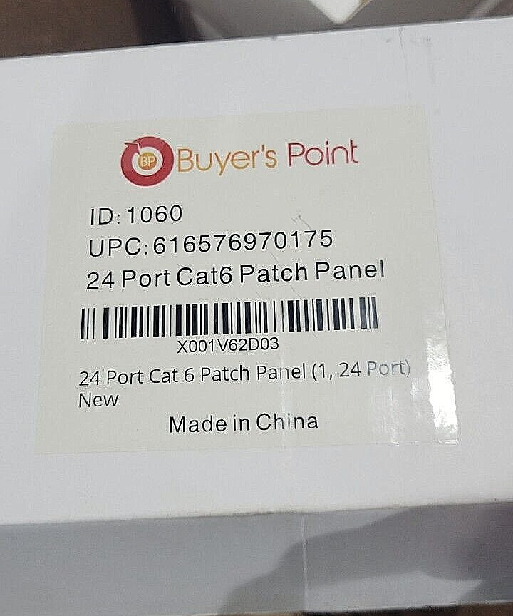 24 Port Cat6 Rj45 Patch Panel For Rack Or Wall Mount Cable Management