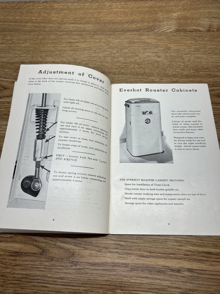 Everhot Electric Roaster Cook Book and Instruction Manual