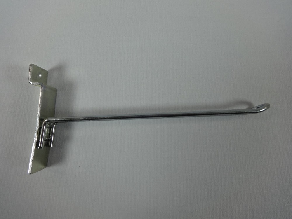 6" Chrome Slatwall Grid Panel Safety Hook Display Store Wall Fixtures