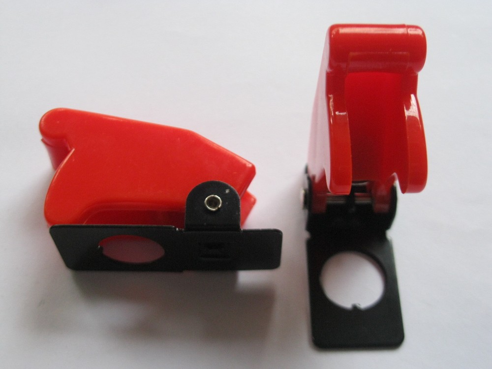 5 pcs Opaque Red Safety Flip Cover for Toggle Switch New