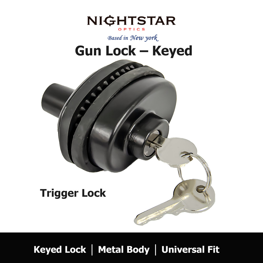 Keyed Trigger Safety Lock | Metal Security Device | Universal Fit