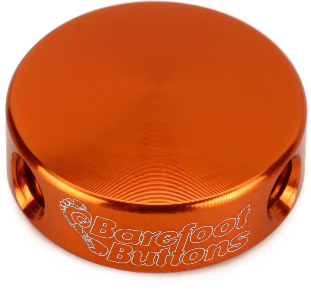 Barefoot Buttons V1 Mini Footswitch Cap - Orange (3-pack) Bundle