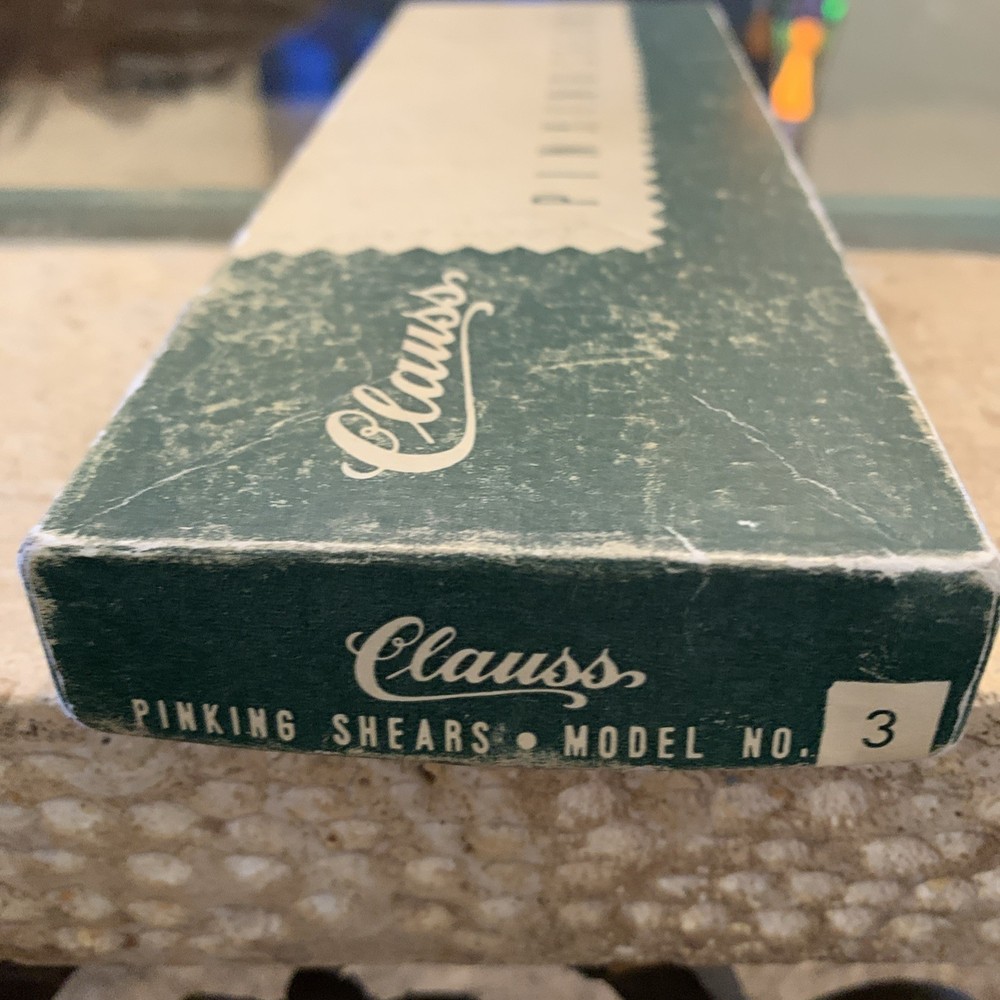Clauss Pinking Shears Model 3 Ohio Chrome Vintage Box