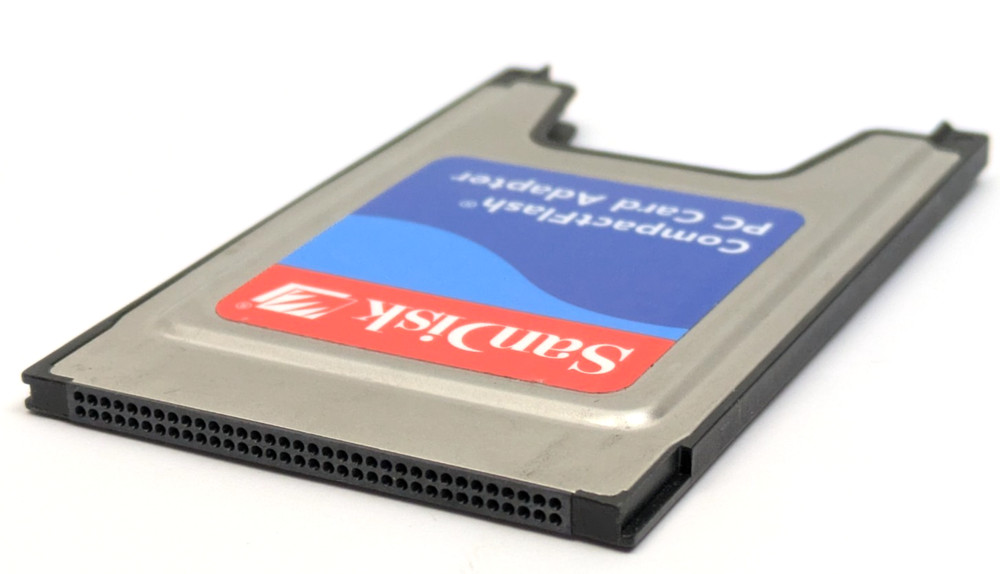 SanDisk Compact Flash PC Card Adapter PCMCIA CF Memory Reader TESTED Working