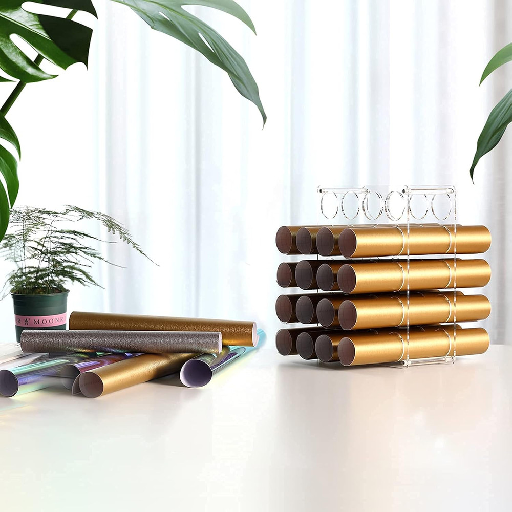 Vinyl Roll Storage Rack, Sturdy Roll Holder, Storage Organizer for Craft Room, 2