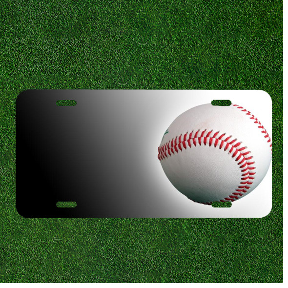 Custom Personalized License Plate Auto Tag With Baseball Add Names