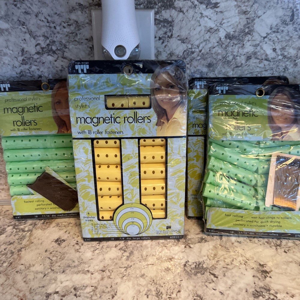 Vintage Tip Top Magnetic Rollers New In Package