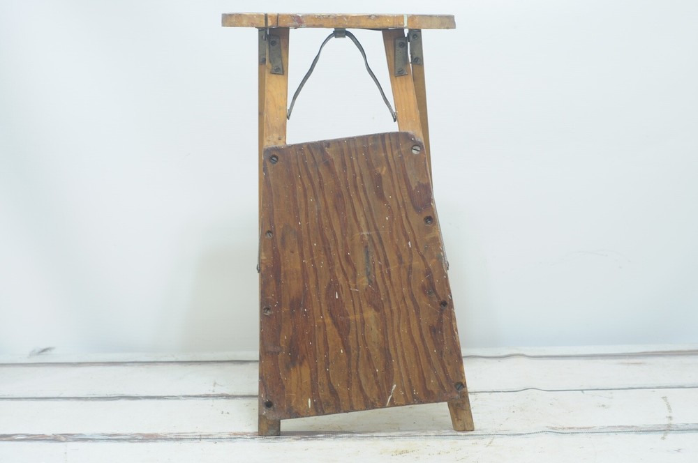 Vintage . Wood Ladder Stool Crakerjac Crackerjack Stool Step Ladder