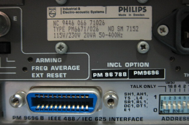 Philips PM6671/026 120MHz High Resolution Timer/Counter w/TCXO & GPIB Interface