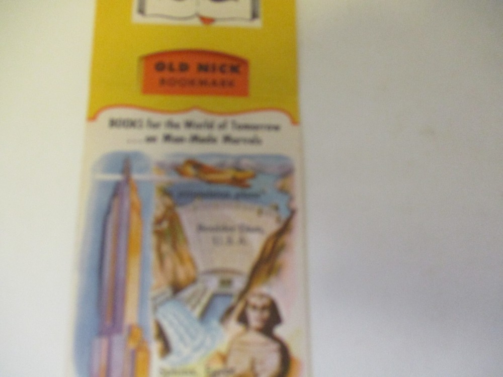 1947 Schutter Candy Co OLD NICK/Bit O Honey Candy Bar Advertising Bookmark