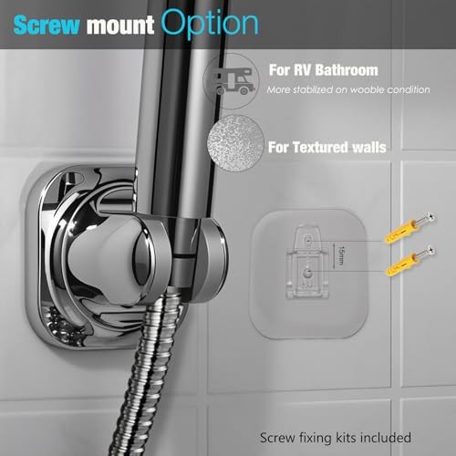 Handheld Shower Head Holder - 5 Angles Adjustable - Concealed Holder Only