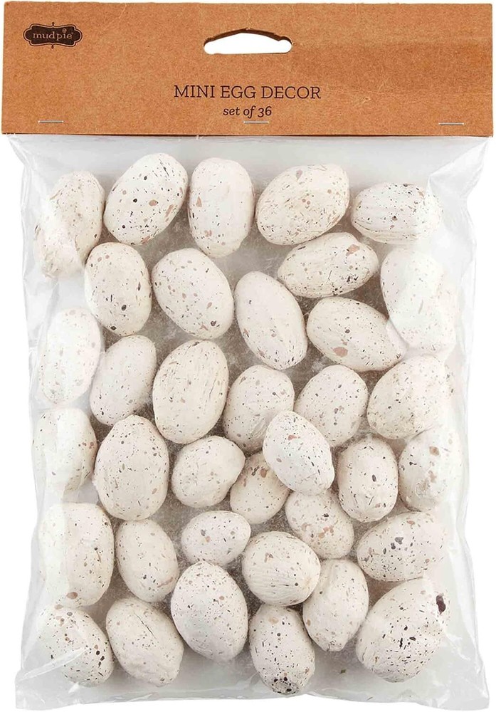 Mud Pie Mini Egg Filler Set, 2" x 2", White