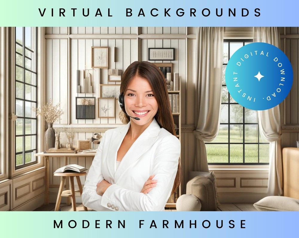 Modern Farmhouse Zoom Backgrounds