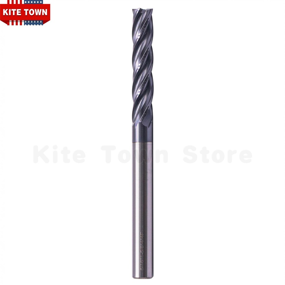 4 Flute 5/16" x 1-5/8" x 4" Variable Helix Solid Carbide End Mill - AlCrN Coated