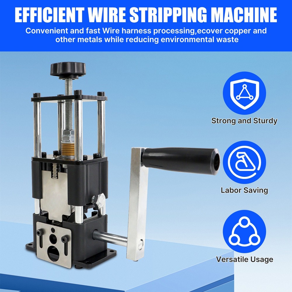 Manual Wire Stripping Machine Drill Powered Hand Crank Wire Stripper Tool 1-25MM