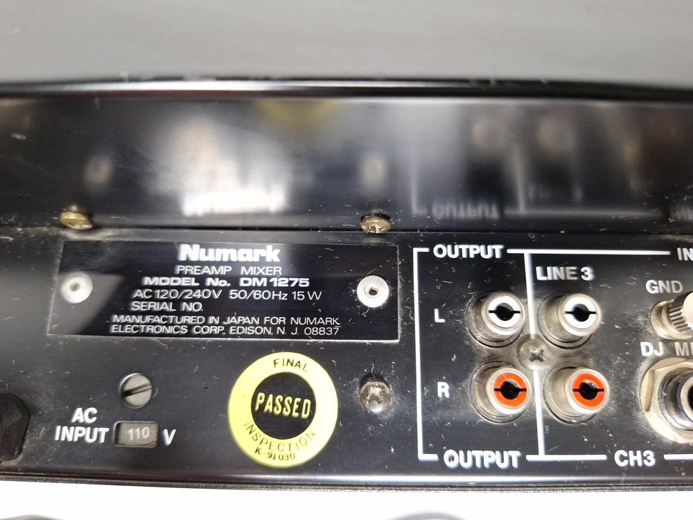 Rare Numark Preamp Mixer DM1275 Japan Untested.