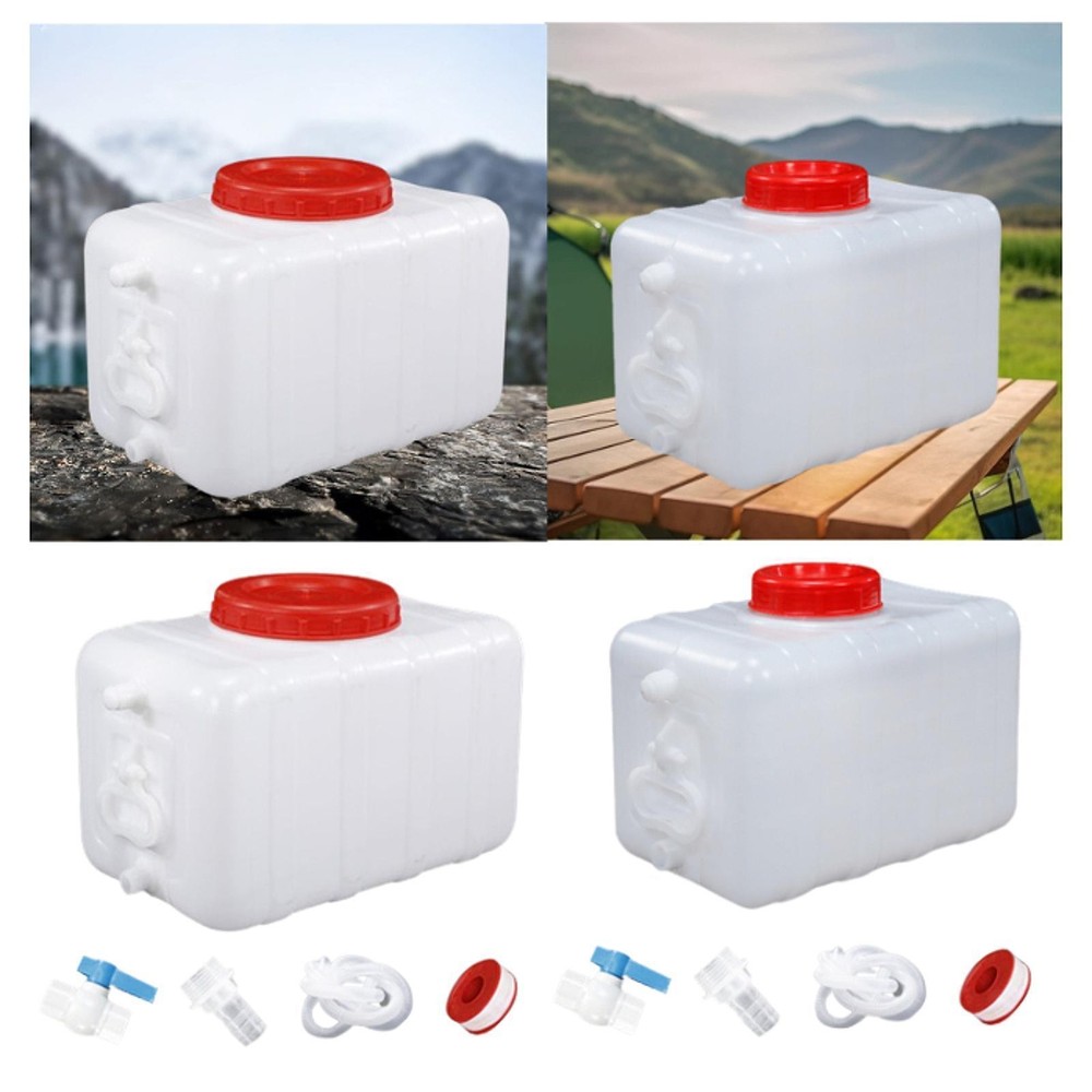 Large Capacity Rectangular Water Jug 4 Gallon Camping Water Tank