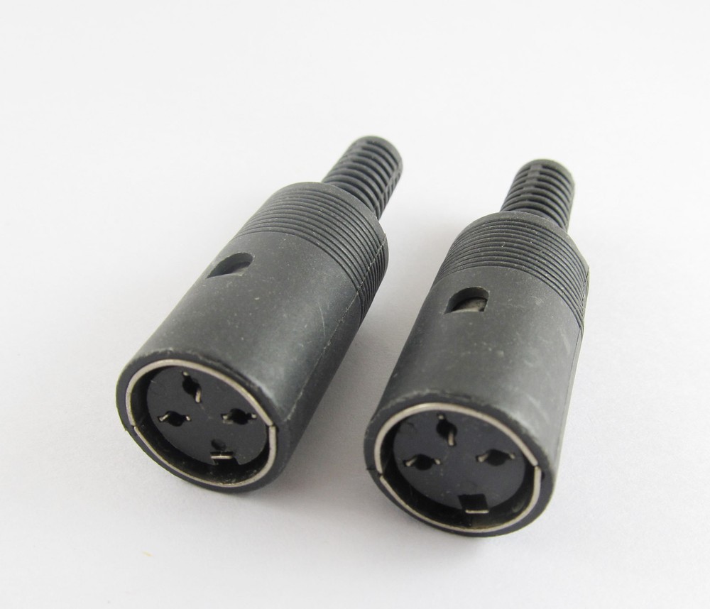 1pcs 3 PIN DIN Female Jack Cable Connector 3 Pin With Plastic Handle