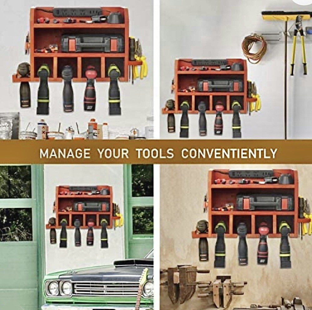 Power Tool Wall Storage & Charging Station • Sturdy, Convenient, Mount Anywhere