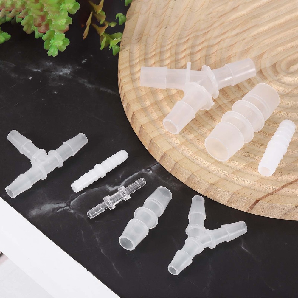 5pcs Plastic Barb Fitting 1-1/4"x1-1/4" Pipe Fitting Clear