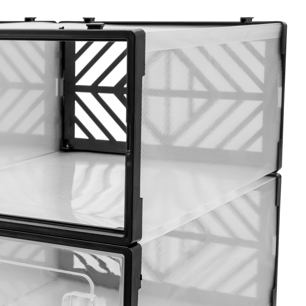 20 Pack Clear Plastic Shoe Boxes With Lids Stackable Storage Containers Organize