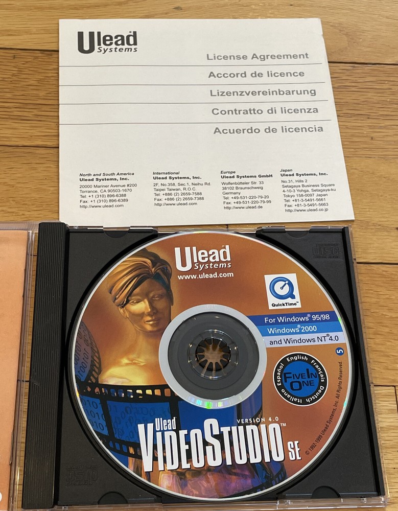 ULead Video Studio SE Version 4.0 Microsoft Windows 95/98, 2000, NT 4.0 1992-99