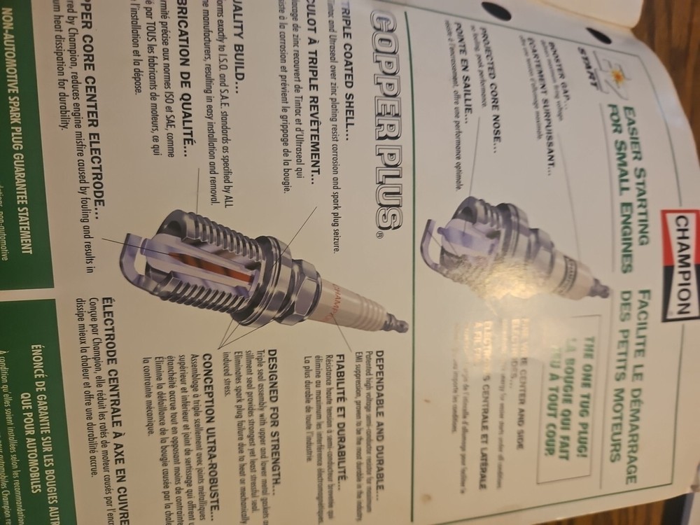 2000 Champion Small Engine Spark Plug Application Catalog