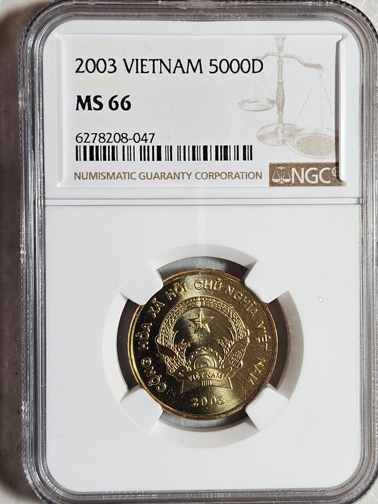 Vietnam 5000 Dong 2003 NGC MS 66