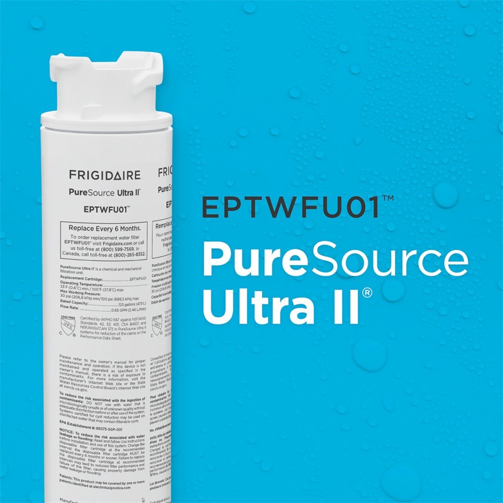 3PACK Frigidaire EPTWFU01 Pure Source Ultra II Refrigerator Water Filter