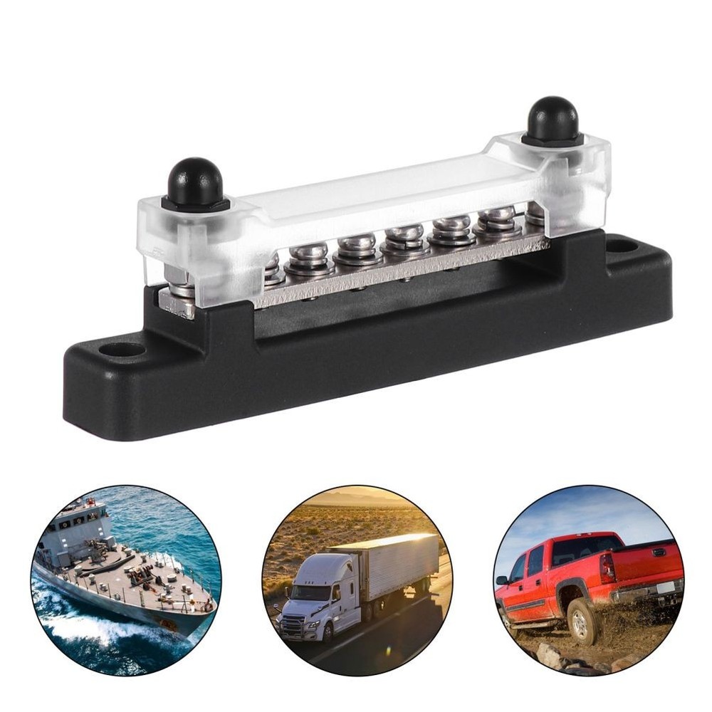 Power Distribution Terminals Baar with Cover Amp Block