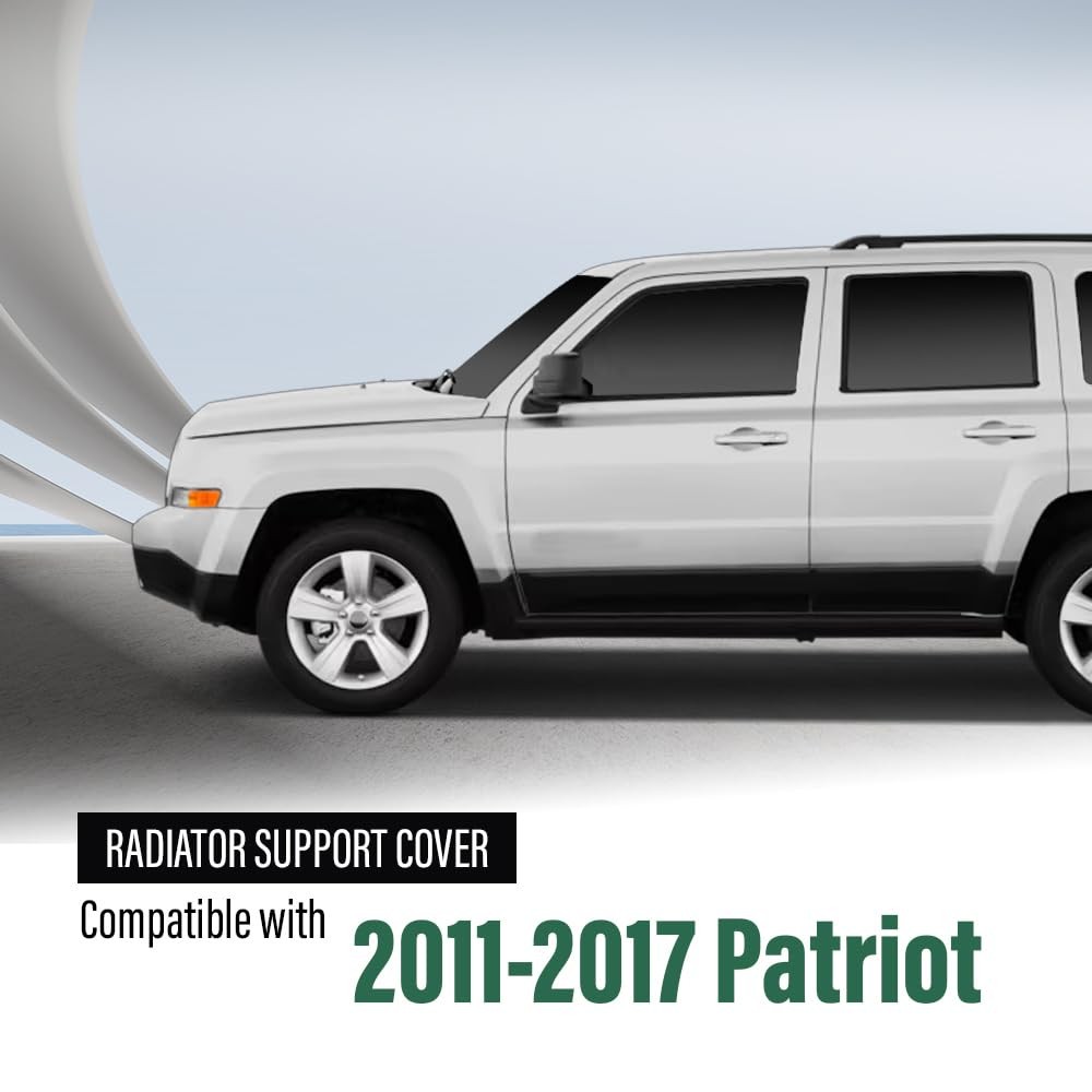 Upper Radiator Support Cover Panel Compatible with Jeep Patriot 2011-2017 Black