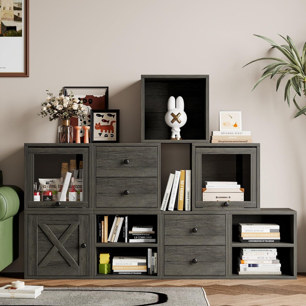 FUSUNBAO Magic Cube Storage Organizer Stackable Cubes for Home Books Clothes