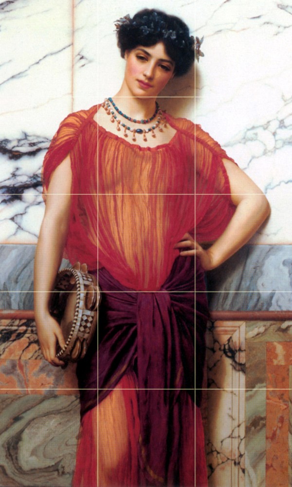 Art John Godward Drusilla Mural Ceramic Backsplash Bath Tile #1403