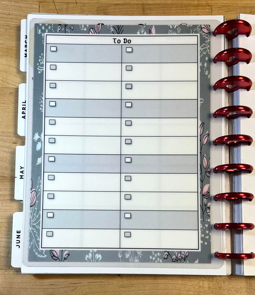 Bills to Pay (Neutral) Two Sided Dashboard for use with Classic Happy Planner