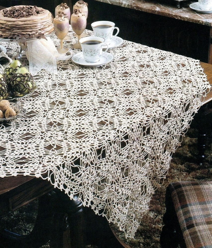 ELEGANT Lyric Tablecloth/Doily/CROCHET PATTERN INSTRUCTIONS ONLY