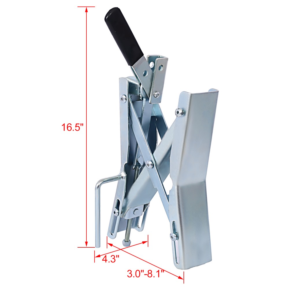 Quick Locking RV Wheel Chock - 6" Universal Axle Stabilizer for Trailer Pair