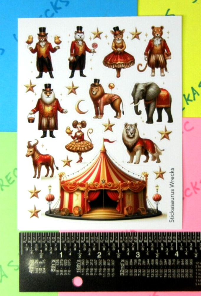 Majestic Animals Circus Sticker Sheet