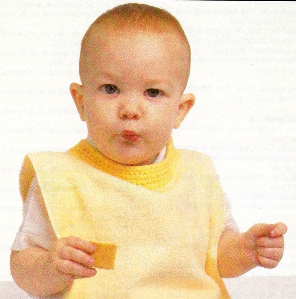 HANDY Terry Baby Bib/Crochet Pattern INSTRUCTIONS ONLY