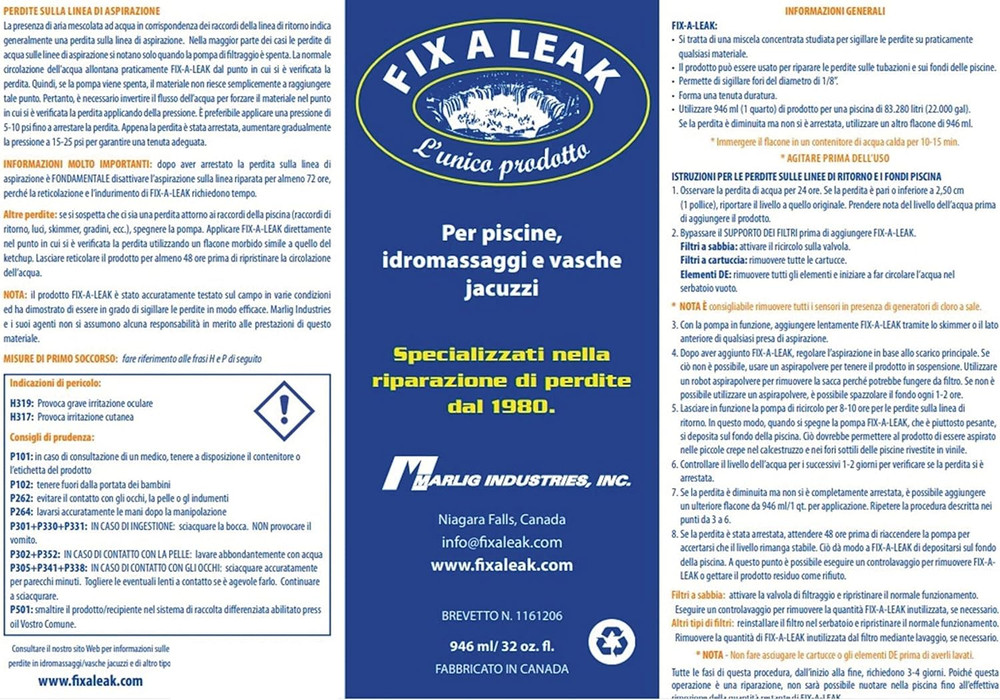 Fix a Leak Pool Leak Sealer - 32 Oz, White