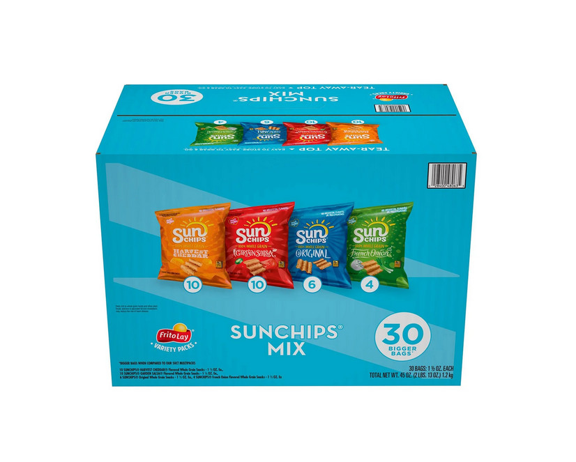 SunChips Whole Grain Variety Pack Chips, 30 pk.