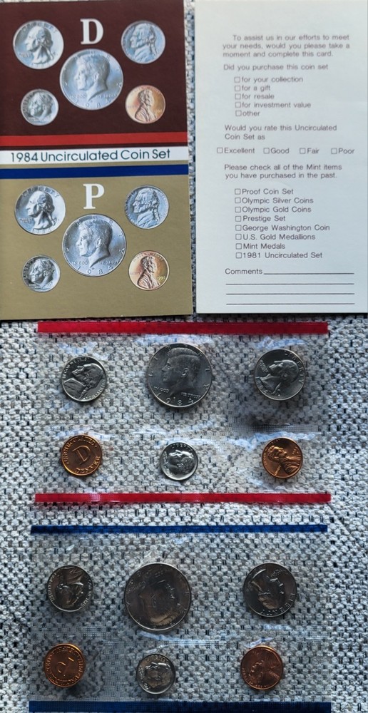 1984 PD US Mint Set (OGP) 10 coins