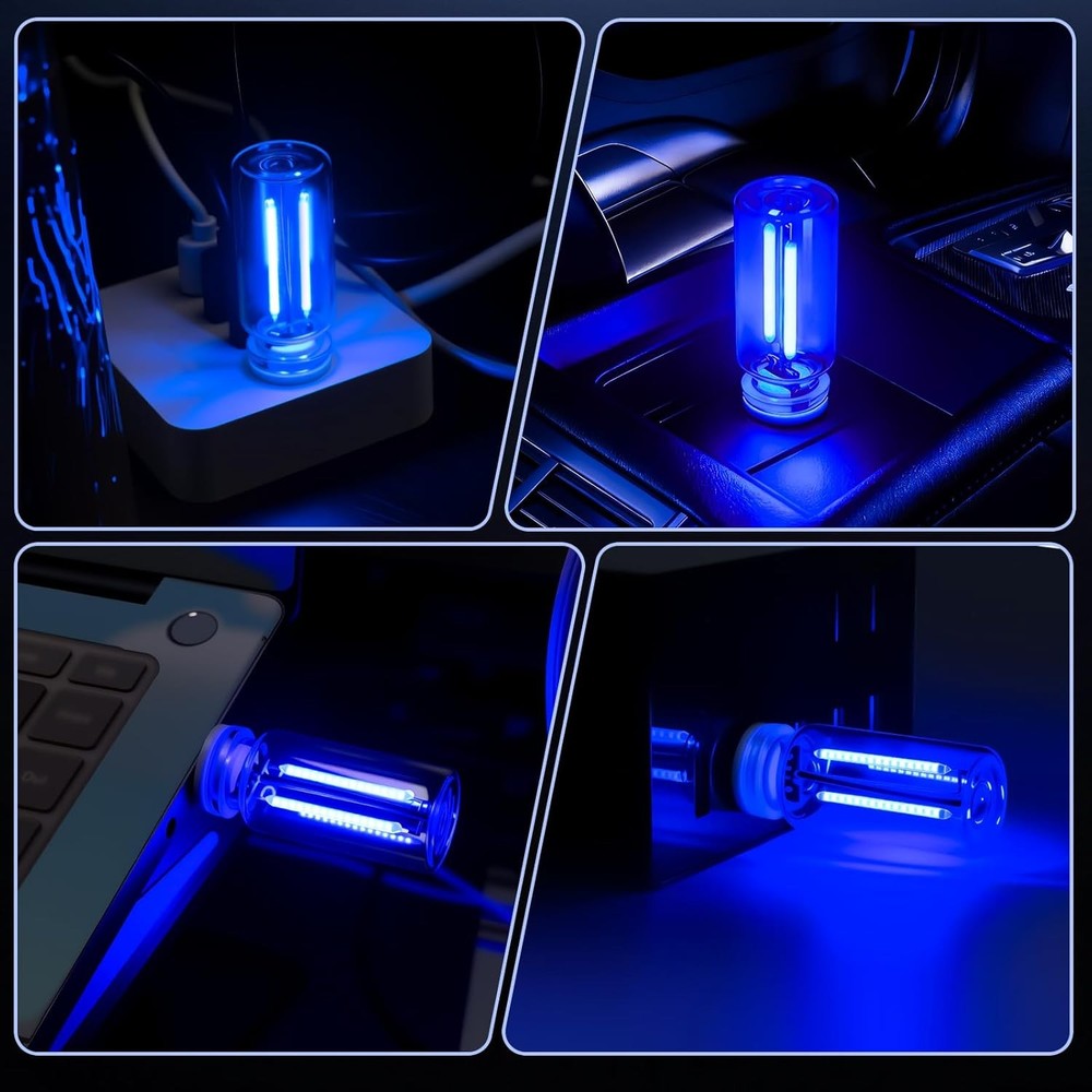 USB Car Night Light, Touch-Switch Dimmable Portable Night Light Plug and Play