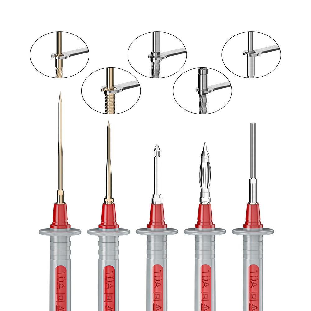 Silicone Multimeter Test Leads Kit 25PCS with Replaceable Gold-Plated Probe