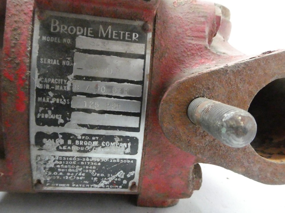 Brodie Meter B-31 Flow Meter 8-40gpm